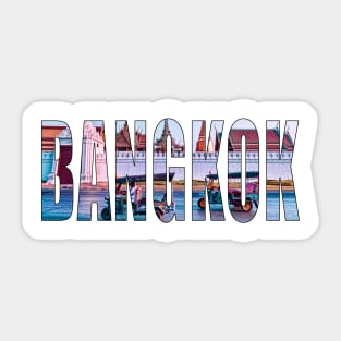 Bangkok Typography Graphic Image Sticker